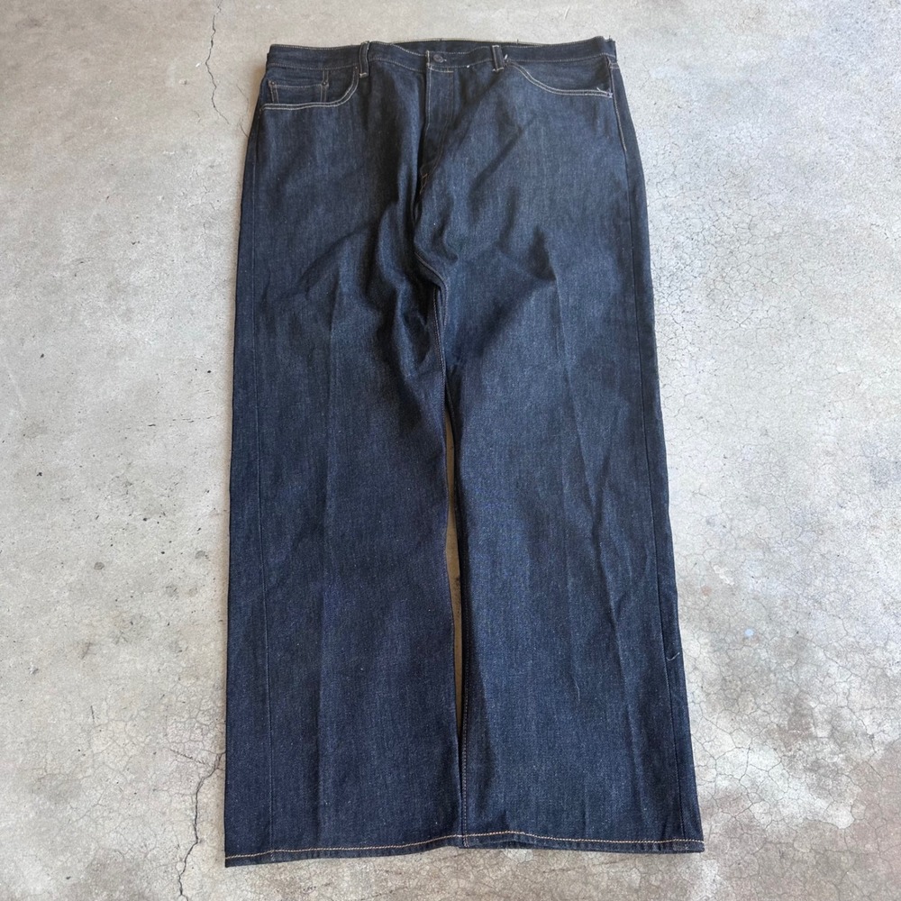 Levis 501 Original Fit Jeans Mens 42x32 Indigo Blue Excellent Button Fly Denim